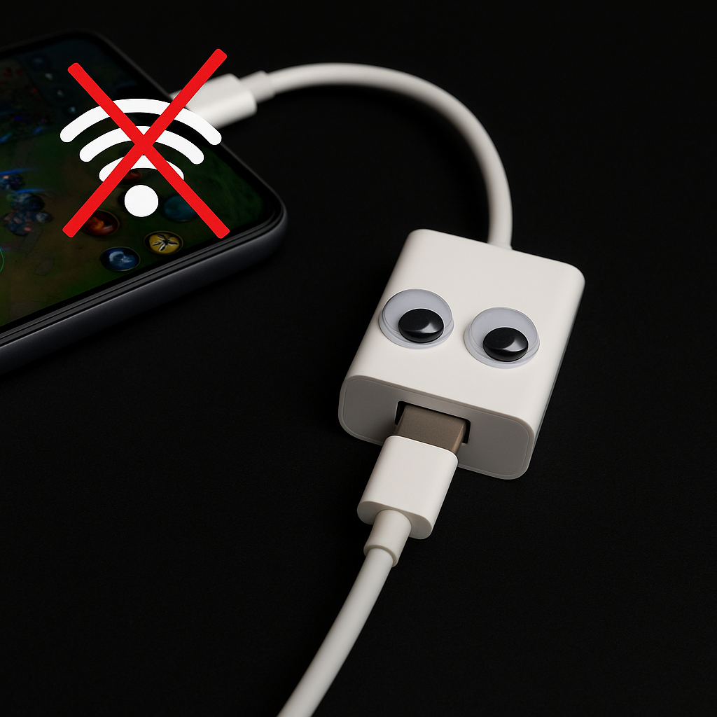 Use a USB-C to Ethernet dongle for ranked nights